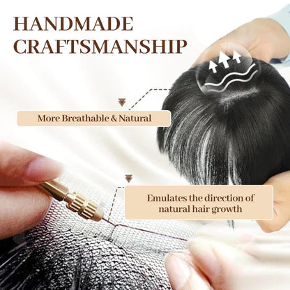 Natural Hair Toppers with Bangs for Women