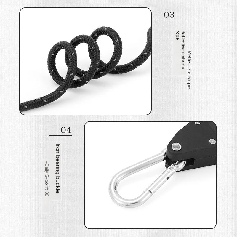 🔥Portable Adjustable Fix Camping Rope🌳