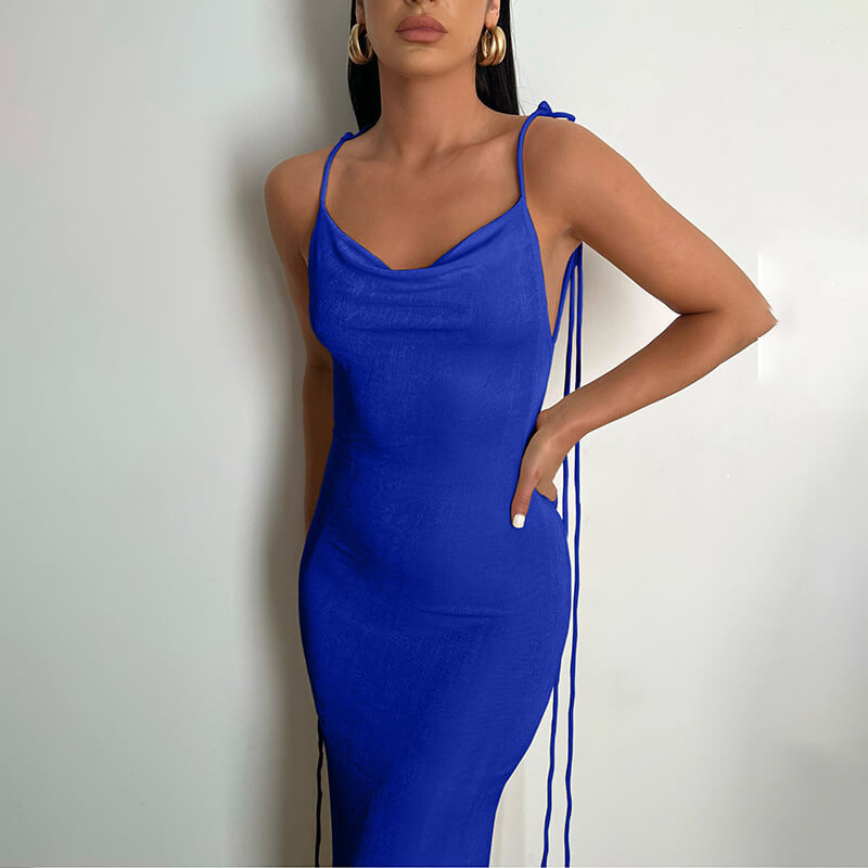 Backless Maxi Dress Buy 2 Automatic 10% Off & Free Shipping
