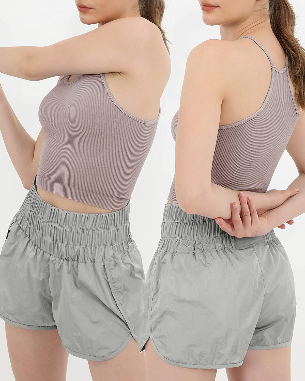 🌸Women's Crop 3-Pack Washed Seamless Rib-Knit Camisole Crop Tank Tops