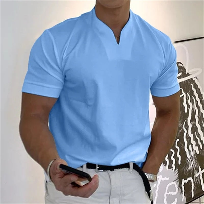 2023 Men Gentlemans Business Short Sleeve Fitness T-shirt(Buy 2 free shipping）