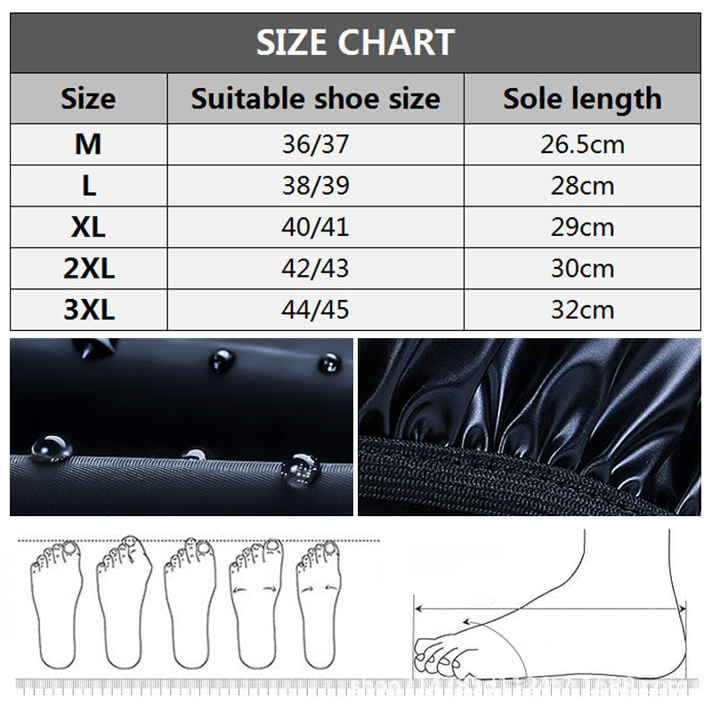 [Pratical Gift] All-Round Long Waterproof Rain Boot Shoe Cover with Reflector