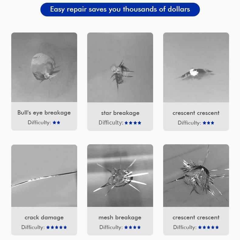 Air Pump Windshield Repair Kit