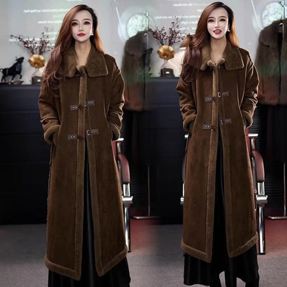 Winter Specials Stylish Plush Lined Overcoat for Women