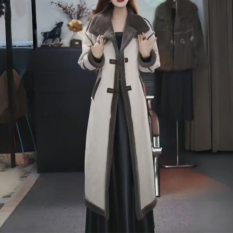 Winter Specials Stylish Plush Lined Overcoat for Women