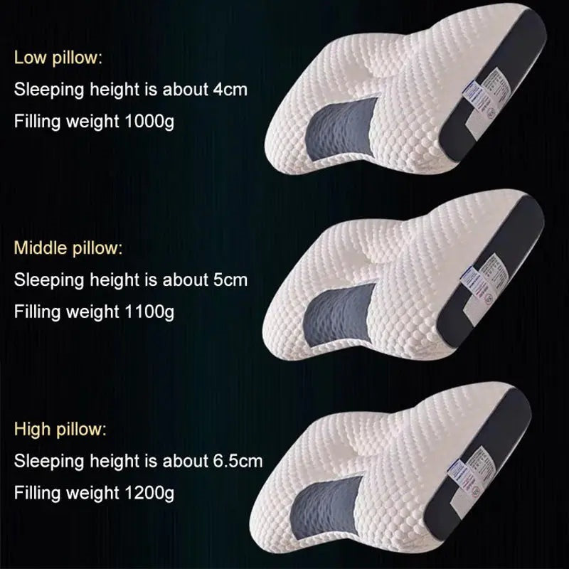 2025 Antibacterial Neck Support Sleep-Aid Massage Pillow