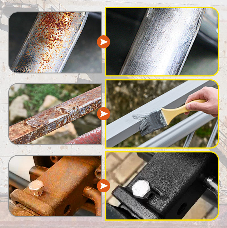 Gray Waterproof, UV-Resistant, Wear-Resistant Anti-Rust Paint with Brush